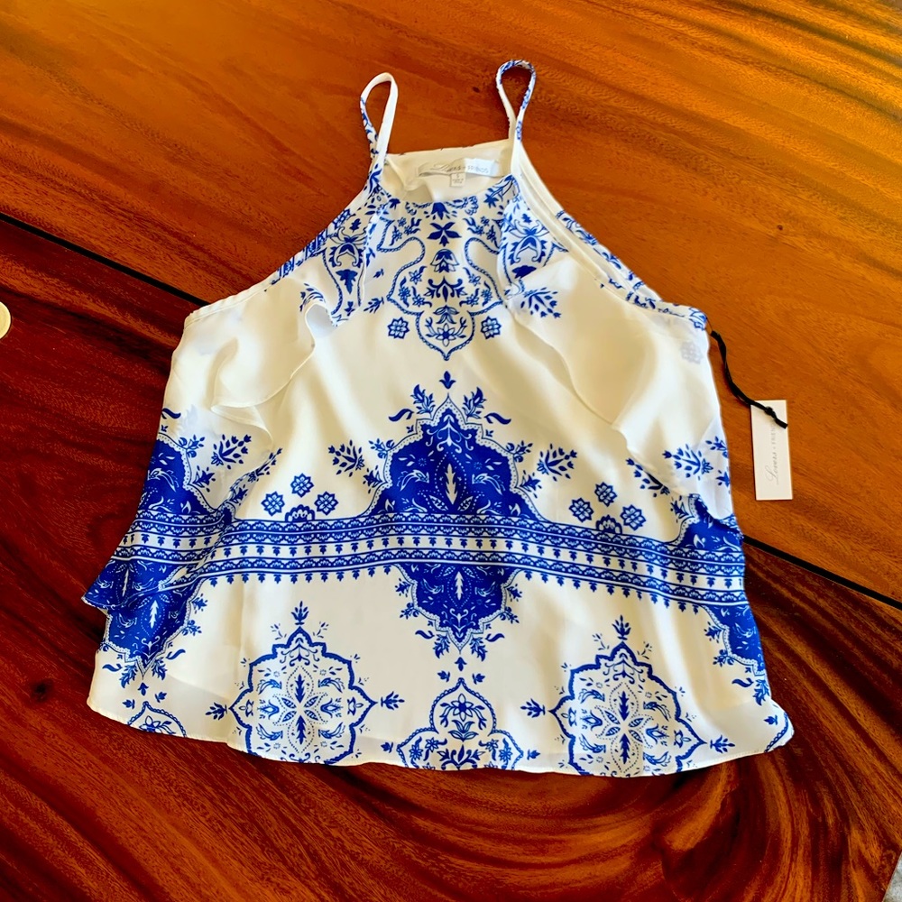 Lovers + Friends open back top, NWT